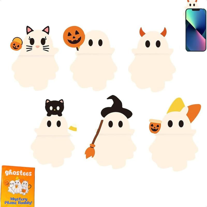 [Free Shipping Lucky Box]Ghostees Mystery Phone Case Charm – 6 Collectible Halloween Ghost Designs Blind Box