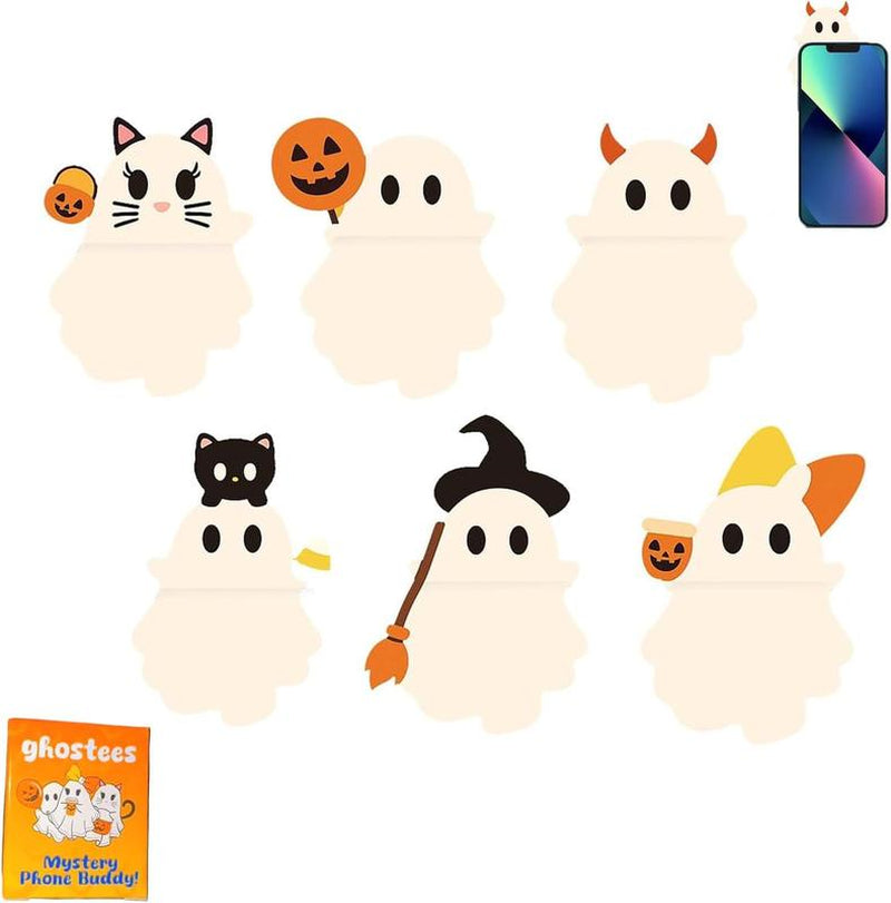 [Free Shipping Lucky Box]Ghostees Mystery Phone Case Charm – 6 Collectible Halloween Ghost Designs Blind Box