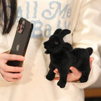 18cm Plush Black White Goat Pendant Toy