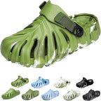 Variegated Monstera Shoes, Monstera Slippers for Women Men, Soft Non Slip Breathable Beach Monstera Slides