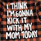 Toddler Baby Fall Shirts Long Sleeve Button down Plaid Letter Print Top Coat Casual Clothes for Boys Girls