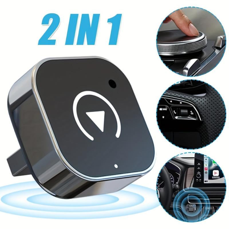2025 Wireless Carplay Adapter for Iphone/Android - Fast Connection,No Latency,Hands-Free Call Wireless Adapter Electronic Charger Carplay Dongle