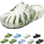 Variegated Monstera Shoes, Monstera Slippers for Women Men, Soft Non Slip Breathable Beach Monstera Slides