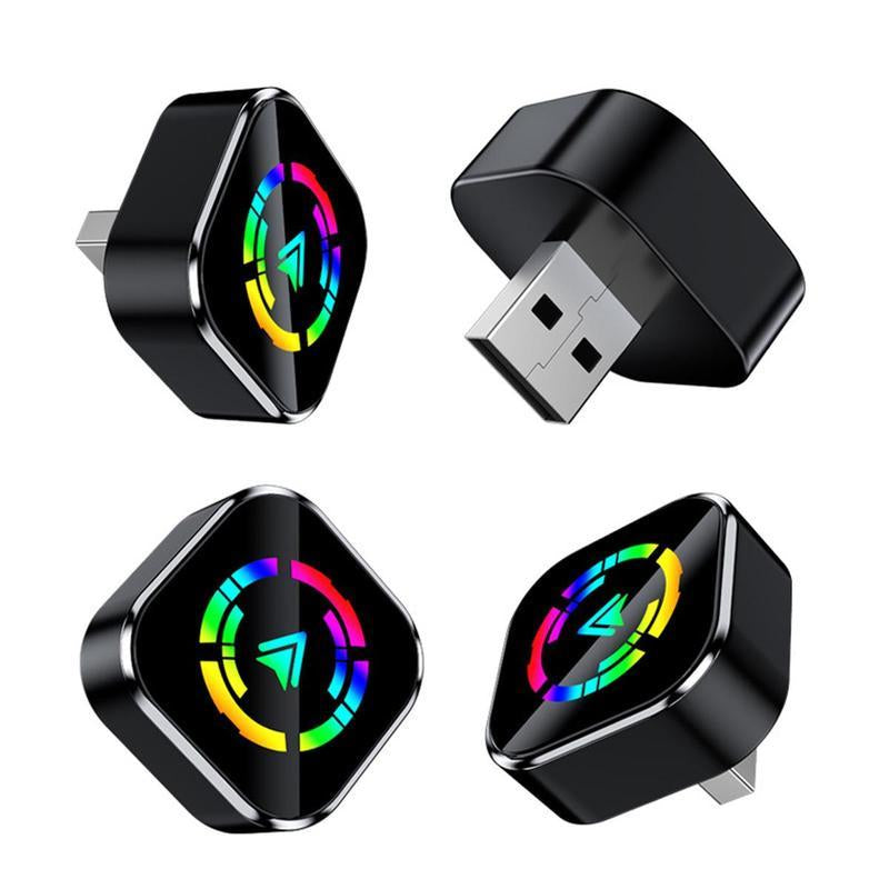 2025 Wireless Carplay Adapter for Iphone/Android - Fast Connection,No Latency,Hands-Free Call Wireless Adapter Electronic Charger Carplay Dongle