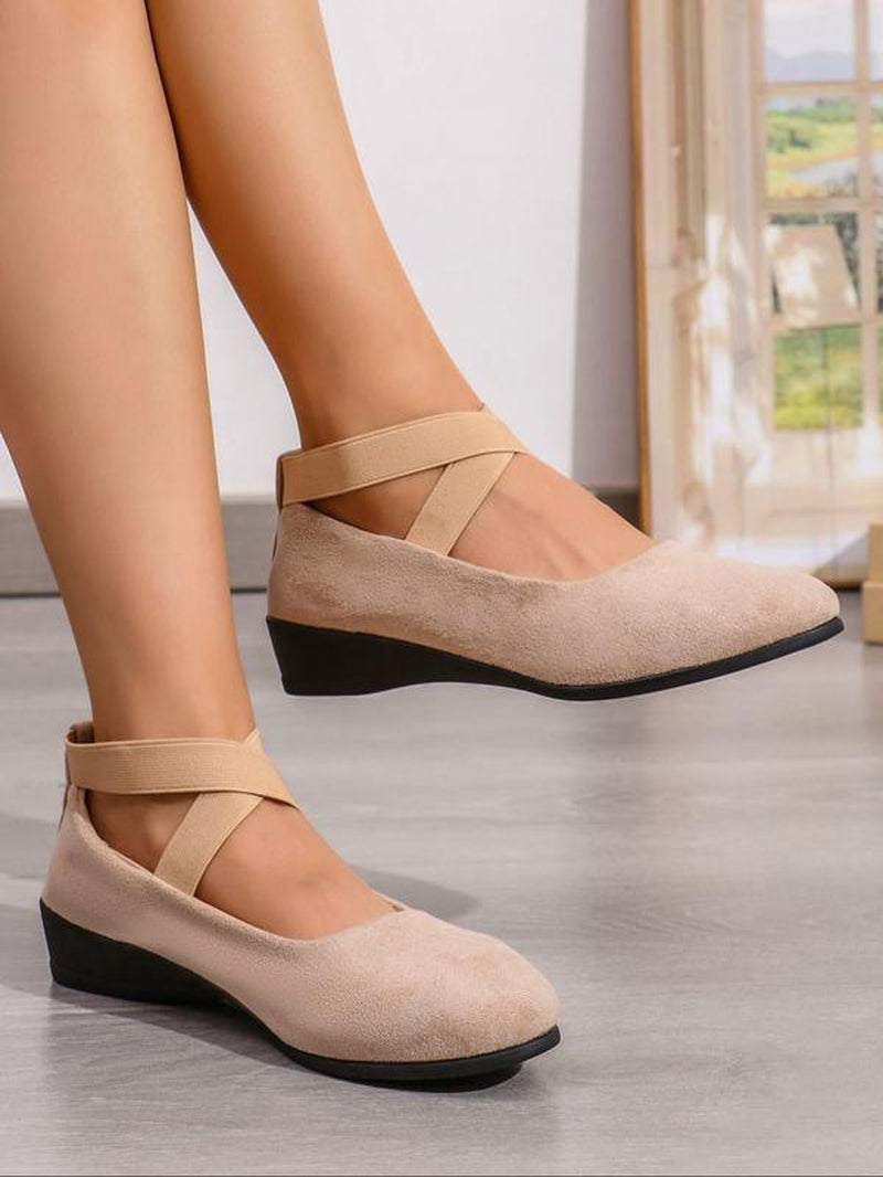 Corkys Closed Wedge Shoes for Women, Stylish Closed Toe Design in Faux Suede, Comfort and Style for Day or Night Wear
