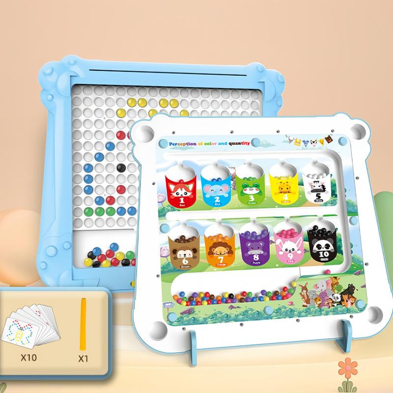 3-In-1 & 2-In-1 Montessori Magnetic Color & Number Maze with Building Blocks, Educational Toy for Toddlers Ages 2-5, Fine Motor Skills Game, STEM Puzzle Learning Toy, Birthday Gift for Kids