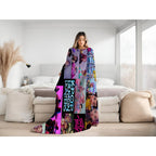 K-Pop Demon Hunters Printed Blanket for Men Women Warm Cozy Fluffy Throw Blankets for Bed 40X50 Inches Multi-Size