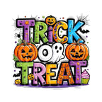Trick or Treat Bright DTF Womenswear T-Shirt Transfer