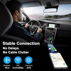 2025 Wireless Carplay Adapter for Iphone/Android - Fast Connection,No Latency,Hands-Free Call Wireless Adapter Electronic Charger Carplay Dongle