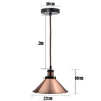 Cone Shade 2M Pendant Light Copper Ceiling Hanging Pendant Lamp ~3379-2